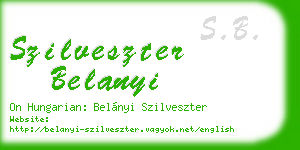 szilveszter belanyi business card